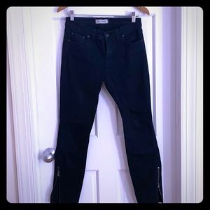 Madewell skinny dark denim moto jeans size 27